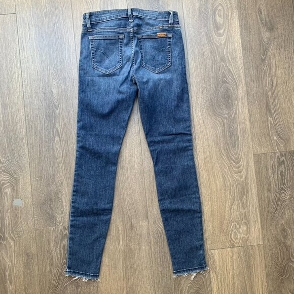 Joe's Jeans Skinny Ankle Jeans Icon Mid Rise Denim Raw Hem Roamie Size 25 - Picture 9 of 10